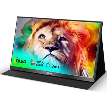 Imagem de G-STORY Monitor Portátil De 15,6”, Monitor Qled 1080P Para Laptop, Segunda Tela Sem Moldura 100% Srgb, Monitor Externo Usb C Para Viagem, Mini Alto-Falantes Hdmi Duplos, Monitor De Jogos Portátil Pa