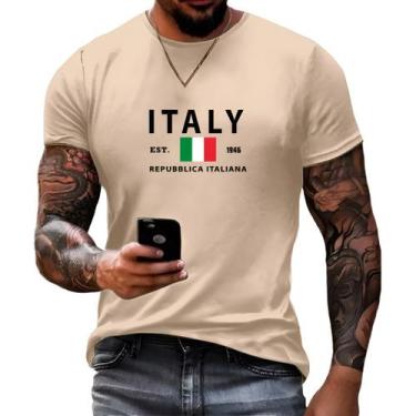 Imagem de Camiseta Unissex Italia País Camisa Premium 100% Algodão - TriboStar, 