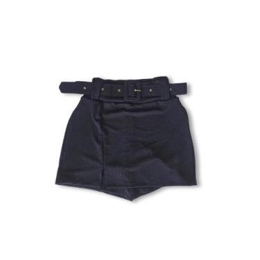 Imagem de Short Saia Plus Size Feminino Com Cinto Veste até 52 0615 - Bellucy Mo