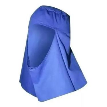 Imagem de 4 Touca Ninja Árabe Azul De Helanca 100 Poliester C/ tiras autocolante