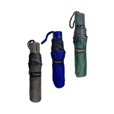 Imagem de KIT 03 Guardas-Chuva Reforçado Voyagem Preto,Azul Verde 010L