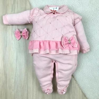 Imagem de Macacão de bebê menina Eduarda - com laço de cabelo - Antônio baby, Ro