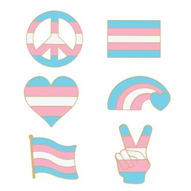 Imagem de Dreuyet 6 broches de orgulho LGBTQ, arco-íris, LGBTQ, alfinetes de lapela em massa, bandeira de coração, alfinetes esmaltados para roupas, bolsas, chapéus, mês do orgulho, desfiles e eventos