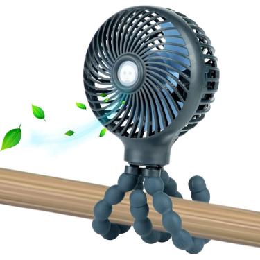 Imagem de Mini Ventilador portátil portátil, fã de carrinho de bebê, ventilador de assento de carro, ventilador de mesa, com correção flexível do tripé no carri