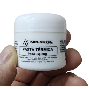 Imagem de Pasta Térmica Branca Implastec Pote 50g  Alto Rendimento