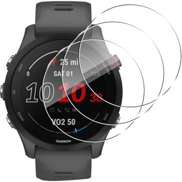Imagem de Murmure [Pacote com 3 protetores de tela para Garmin Forerunner 255/Forerunner 255 Music, dureza 9H [clareza HD] Película de vidro temperado antiarranhões, fácil instalação, sem bolhas