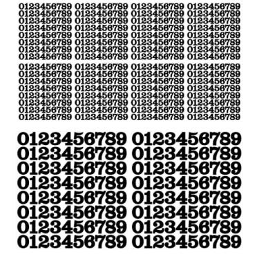 Imagem de rockible Adesivos numéricos consecutivos 10 folhas de números multifuncionais Etiquetas de ativos para o escritório de marcar marcação de marcas de armário de, Preto