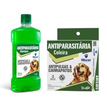 Imagem de Shampoo e Coleira Dugs Antipulgas Carrapatos Para Cães