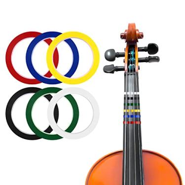 Imagem de 6 rolos de fita de violino, 66 m, 66 m, fita para violoncelo, instrumento de dedilhado, fita de violino para iniciantes, instrumentos orquestrais (6 cores)