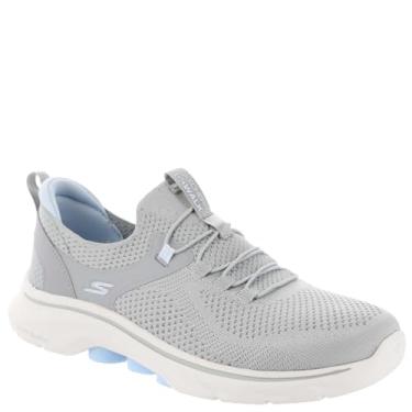 Imagem de Skechers Go Walk 7 Abie Tênis feminino, Cinza/azul claro, 38