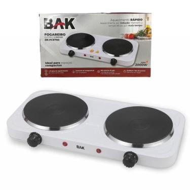 Imagem de Fogareiro Elétrico 220V Cooktop Indução 2000W 2 Bocas Bak