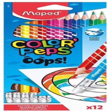 Imagem de Lapis de cor colorpeps oops apagavel 12 cores   832812 - MAPED