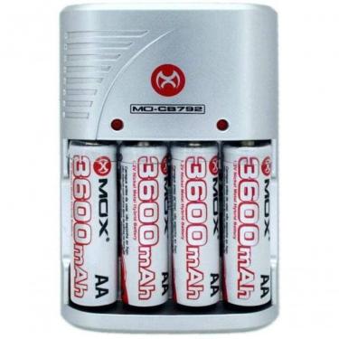 Imagem de Carregador De Pilha Mox Mo-cb792 Bivolt 4 Pilhas