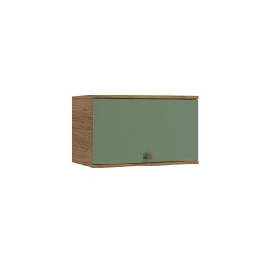 Imagem de Armário Aéreo Celeste Kappesberg 100% Mdf 1 Porta Basculante Nogueira/verde 60cm