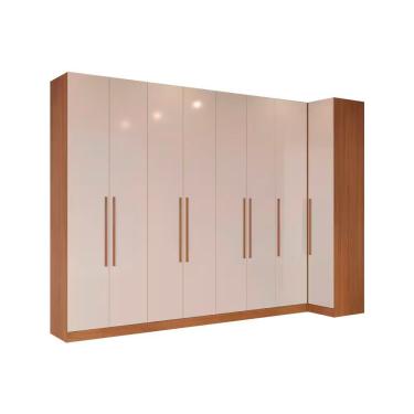 Imagem de Guarda-roupa Modulado Canto Reto De Casal Bartira Lugano Avelã/cappuccino
