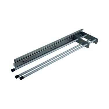Imagem de Porta pano deslizante Triplo alumínio anodizado fosco e inox 7613 Jome