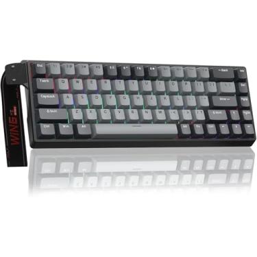 Imagem de WIN68 HE PRO - Teclado para jogos Hall Effect com interruptor magnético, modo de acionamento rápido ajustável, taxa de sondagem de 8 KHz, teclado mecânico para jogos retroiluminado RGB com fio