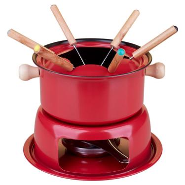 Imagem de Aparelho de Fondue 11 Peças Cazza Vermelho