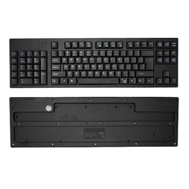 Imagem de Teclado ergonômico canhoto para engenheiros de negócios, teclado de computador com fio USB de 109 teclas com 2 HUB para canhotos para, 7, 8, 10
