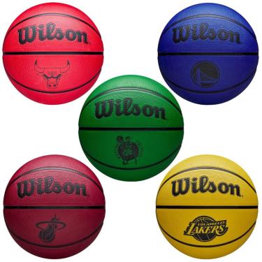 Imagem de Bola de Basquete Team Tribute Tamanho 7 Logo Times NBA Performance Cover Wilson