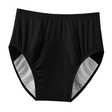 Imagem de Kokiya Fralda para adultos, fraldas-calças, roupa íntima para incontinência, lavável, cuecas protetoras de algodão confortáveis, respiráveis ​​para idosos, Xxl Preto