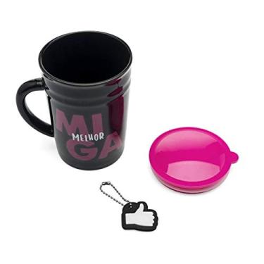 Imagem de Caneca Com Tampa e Chaveiro 400ml Melhor Amiga Ludi