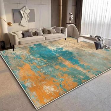 Imagem de Tapetes grandes para sala de estar, decoração moderna abstrata, sofá, quarto, banheiro, vestiário, capacho, chão (5,9 x 8,2 pés (180 x 250 cm) / CX001-Flannel-1)