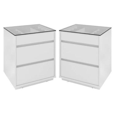 Imagem de Conjunto de Mesas de Cabeceira Cuiabá Branco - CASA H