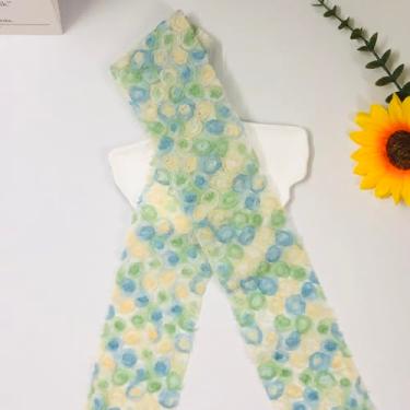 Imagem de Fita de renda floral 3D 3D, acabamento de renda com padrão rosa para costura, acabamento de costura para roupas, vestido de verão, jeans, camisa, acessórios de casamento (verde pastel)