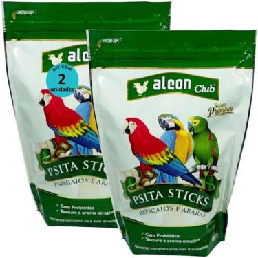 Imagem de Alcon club psita sticks 450g super premium kit com 2 para papagaios e 
