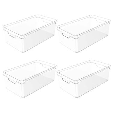 Imagem de Kit 4 Organizadores de Armários Clear Ou 9 Litros 37 x 20 x 13 cm