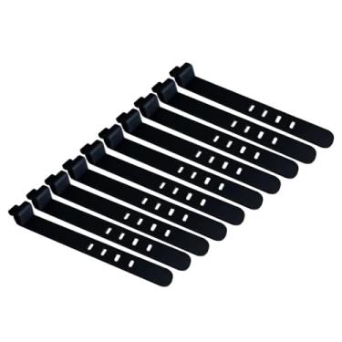 Imagem de Kit Enrolador de Cabo, Silicone, Organizador de Fios, Abraçadeira Universal (Preto)