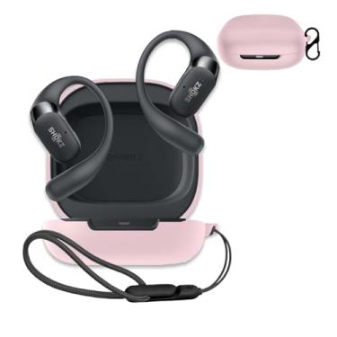 Imagem de Capa protetora para fone de ouvido SHOKZ OpenFit 2, capa protetora para fone de ouvido NOUKAJU (com mosquetão + cordão) à prova de quedas, à prova de choque, à prova de poeira, capa protetora para