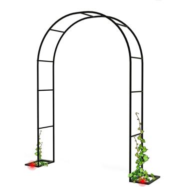 Imagem de Mandris De Jardim, Arco De Casamento De Metal Para Jardim, Caramanchão Para Rosas, Arcos De Treliça Para Várias Plantas Trepadeiras Rosa Vinhedos, Fácil De Mover E Instalar, Dark Green, H2.3 x W1.4m