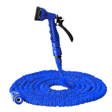 Imagem de Mangueira 15 Metros Retrátil Expansível Flexível Grande Alta Pressão Magic Hose (Azul)