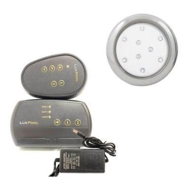 Imagem de Kit 1 Refletor LED Piscina RGB 9W Inox + Central Compacta - Iluctron, 