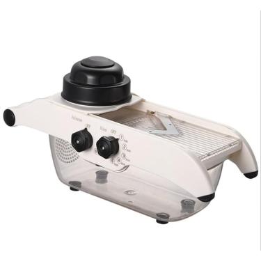 Imagem de Picador De Vegetais, Fatiador De Vegetais De Aço Inoxidável Com Bandolim Multifuncional, Espessura E Largura Ajustáveis Sem Alterar A Lâmina, Fatiador Juliano Com Batata De Fruta, White