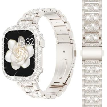 Imagem de Surace Pulseira feminina para Apple Watch séries 10/9/8/7/6/5/4/SE compatível com Apple Watch de 40 mm, 41 mm, 44 mm, 45 mm, 42 mm e 46 mm