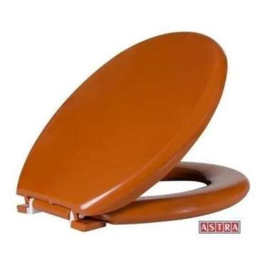 Imagem de Assento OVAL Tampa De Vaso Almofadado Caramelo Oval Cm1 - ASTRA