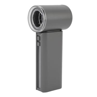 Imagem de Asixxsix Ventilador portátil de mão, mini ventilador pessoal recarregável com bateria de 3000mAh e 5 velocidades, ventilador turbo de bolso para viagens, casa e praia (Cinza)