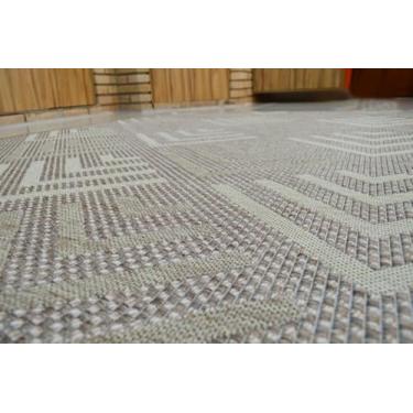 Imagem de Mega Tapete para sala Quadrado Natural Look Flecha A 215x215 cm