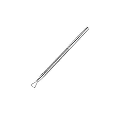 Imagem de Empurrador de cutícula, armadura de unha, aço inoxidável, triângulo, cutícula, descascador, removedor de esmalte, ferramenta de remoção de manicure.
