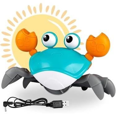 Imagem de Caranguejo Fujão Brinquedo Interativo Musical Educativo Infantil com Sensor de Obstáculos