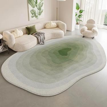 Imagem de Decoração de sala de estar, carpete gradiente, formato irregular, tapetes para quarto, pelúcia grossa, sala de estar, casa, tapete macio e fofo (200x250 cm/A)