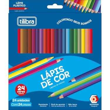 Imagem de Tilibra - Lápis de Cor 24 Cores Sextavado Resina