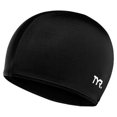 Imagem de TYR Touca de natação adulto de fibra de lycra para mulheres e homens - boné recreativo e de treinamento para natação de colo, uso casual - proteção solar FPS 50+ - Nylon/Lycra