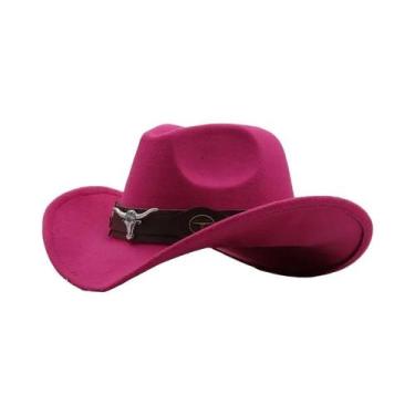 Imagem de Chapéu De Cowboy Étnico Vintage Em Denim, Fibra De Lã, Respirável, Par