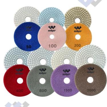 Imagem de 7 Lixa Diamantada Polir Granito Porcelanato Marmoraria - Anker do Bras