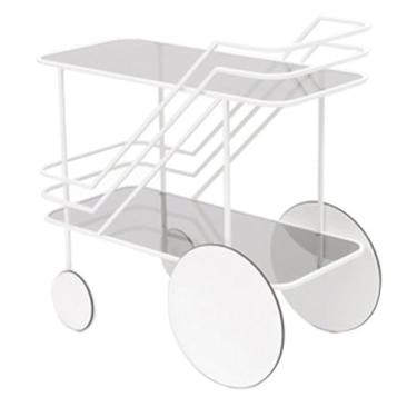 Imagem de Mesa de sala de estar, sofá, mesa lateral, carrinho de armazenamento, lanche, carrinho de servir à mão, mesa de jantar (branca)