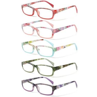 Imagem de Óculos de leitura Kerecsen Fashion Ladies, 5 pares para mulheres
